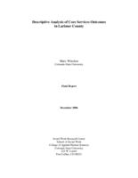 Descriptive analysis of core services outcomes in Larimer County : final report