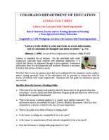 Role of classroom teacher and/or a reading specialist in providing a team approach of literacy instruction