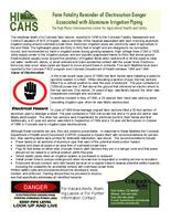 Farm fatality reminder of electrocution danger associated with aluminum irrigation piping