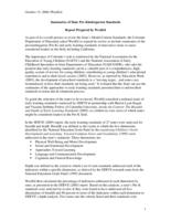 Summaries of state pre-kindergarten standards