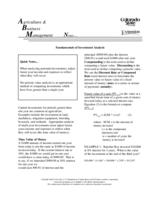 Fundamentals of investment analysis