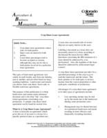 Crop share lease agreements