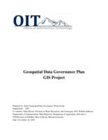 Geospatial data governance plan, GIS project