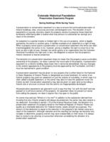 Colorado Historical Foundation Preservation Easements Program : saving buildings while saving taxes