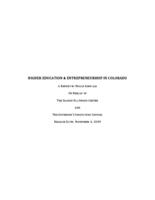 Higher education & entrepreneurship in Colorado : a report