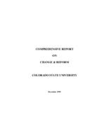 Comprehensive report on change & reform, Colorado State University