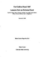 Fort Collins flood 1997 : lessons from an extreme event