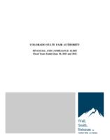 Colorado State Fair Authority financial and compliance audit, fiscal years ended June 30, 2013 and 2012