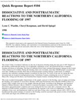 Dissociative and posttraumatic reactions to the Northern California flooding of 1997