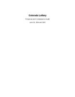 Colorado Lottery : financial and compliance audit, June 30, 2004 and 2003