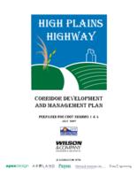 High plains highway corridor development and management plan : prepared for CDOT Regions 1 & 4