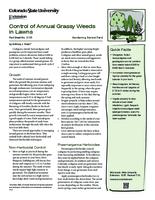 Control of annual grassy weeds in lawns