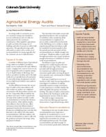 Agricultural energy audits