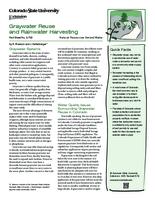 Graywater reuse and rainwater harvesting