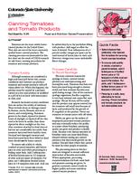 Canning tomatoes and tomato products