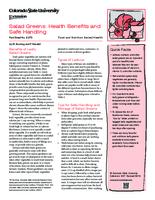 Salad greens, health benefits and safe handling