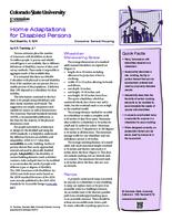 Home adaptations for disabled persons