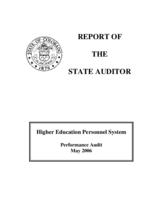 Higher Education personnel system : performance audit