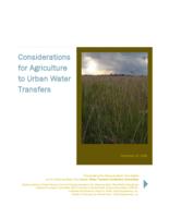 Considerations for agriculture to urban water transfers