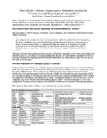 How did the Colorado Department of Education develop the "Unsafe school choice option" state policy?