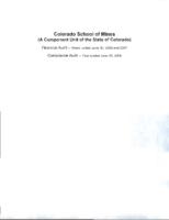 Colorado School of Mines, a component unit of the State of Colorado, financial audit, years ended June 30, 2008 and 2007 and compliance audit year ended June 30, 2008