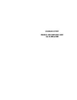 Colorado Lottery : financial and compliance audit, June 30, 2009 and 2008