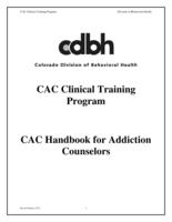 CAC handbook for addiction counselors