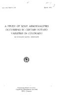 A study of some abnormalities occurring in certain potato varieties in Colorado