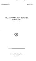 Grasshopper-bait tests in Colorado