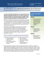 Overview of evaluation requirements and timeline for specialized service professionals