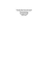 Colorado State University System, a component unit of the State of Colorado, financial statements June 30, 2010 and 2009, compliance audit June 30, 2010