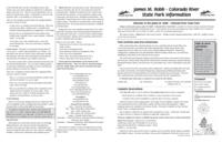 James M. Robb Colorado River State Park information