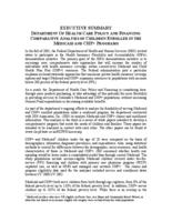 Executive summary, Department of Health Care Policy and Financing, comparative analysis of children enrolled in the Medicaid and CHP+ programs