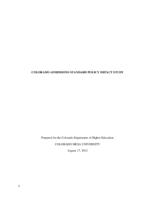 Colorado admissions standard policy impact study