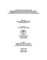 Performance standard for the implementation of Colorado Air Quality Control Commission's regulation no. 2, part B, section IV.A. anaerobic process wastewater vessels and impoundments