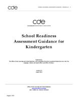 School readiness assessment guidance for kindergarten
