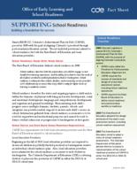 Supporting school readiness : building a foundation for success