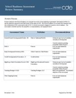 School readiness assessment review summary
