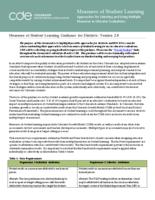Measures of student learning : approaches for selecting and using multiple measures in educator evaluations