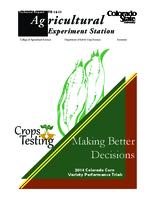2014 Colorado corn variety performance trials