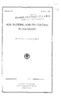 Soil blowing and its control in Colorado