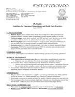 Plague : guidelines for emergency departments and health care providers