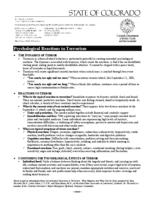 Psychological reactions to terrorism