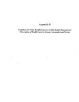 Rocky Mountain Arsenal Medical Monitoring Program recommendation final report. Appendix B: Guidelines for Public Health Responses to RMA Related Exposure and Observations of Health Concerns Among Communities and Visitors