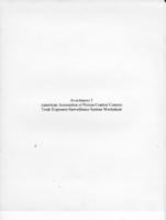 Rocky Mountain Arsenal Medical Monitoring Program recommendation final report. Appendix C: Attachment 1. Toxic Exposure Surveillance System Worksheet