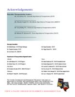 Ports to plains corridor development and management plan. Table of Contents and Executive Summary