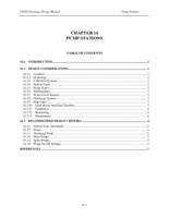 Drainage design manual. Chapter 14: Pump Stations