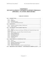 Drainage design manual. Appendix I: Planning Procedures