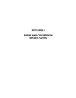 Highway US 550 corridor improvements from state line north to County Road 220 environmental assessment. Appendix J: Farmland Conversion Impact Rating
