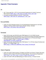 Colorado Department of Transportation National Environmental Policy Act (NEPA) manual. Appendix F: Best Examples